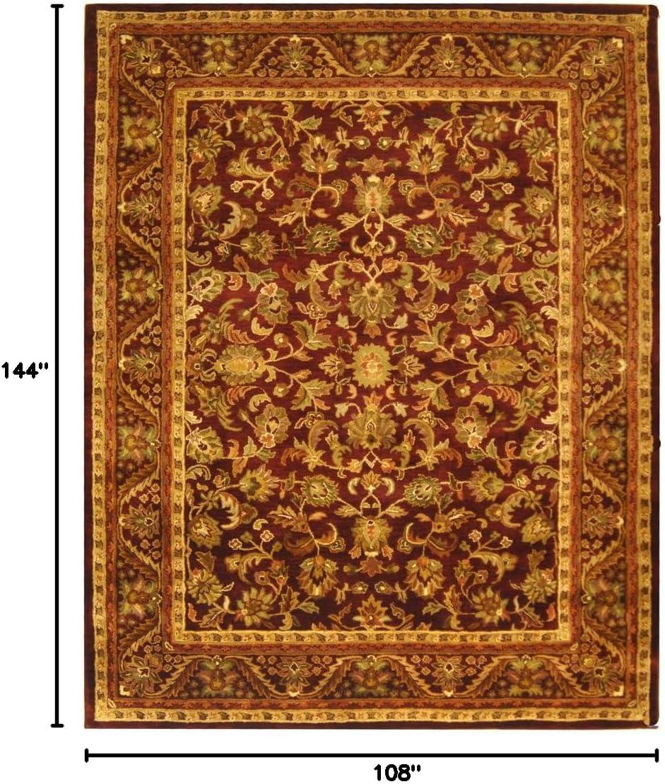 Antiquity AT52 Hand Tufted Indoor Area Rug - Wine/Gold - 9'x12' - Safavieh