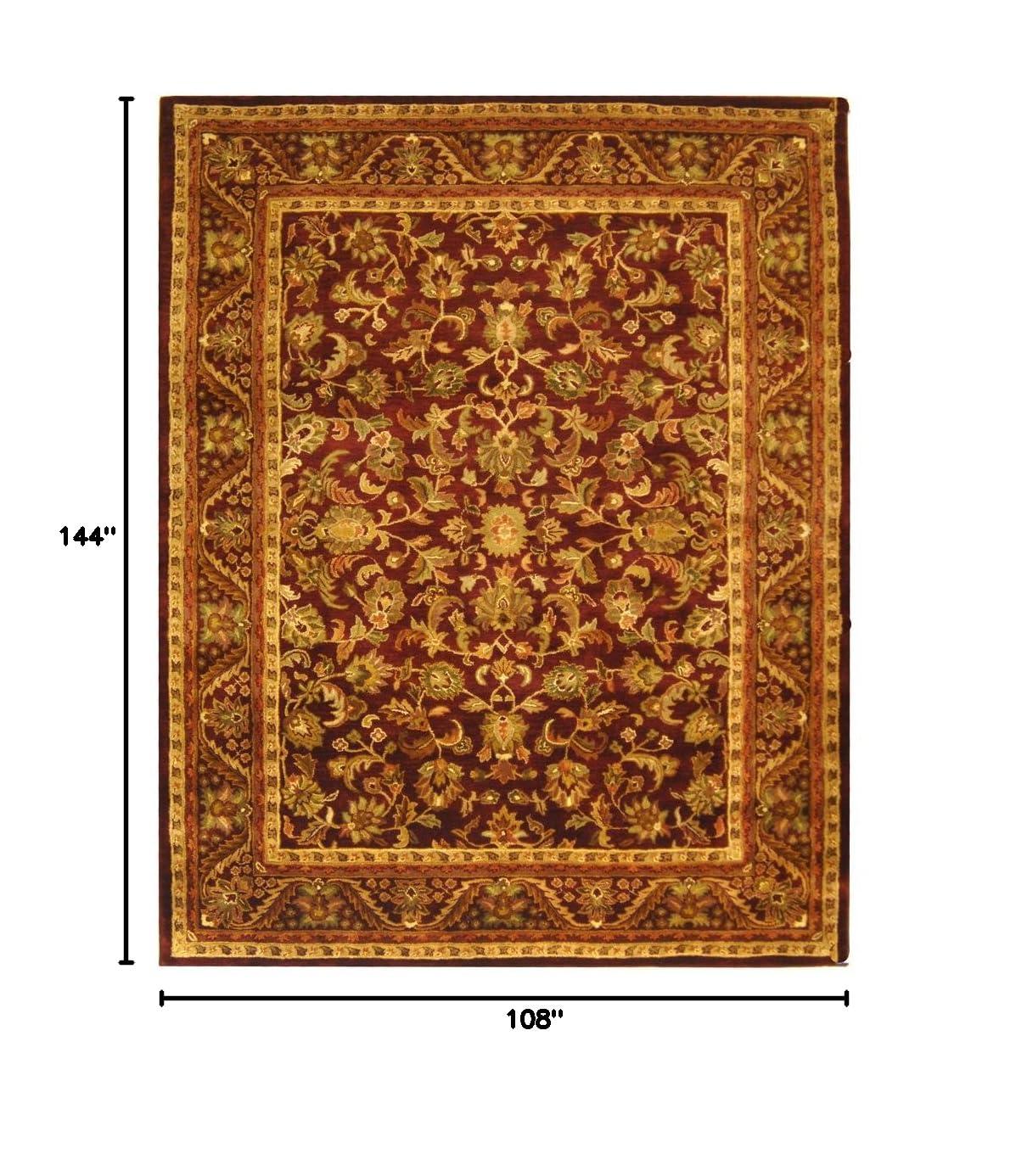 Antiquity AT52 Hand Tufted Indoor Area Rug - Wine/Gold - 9'x12' - Safavieh