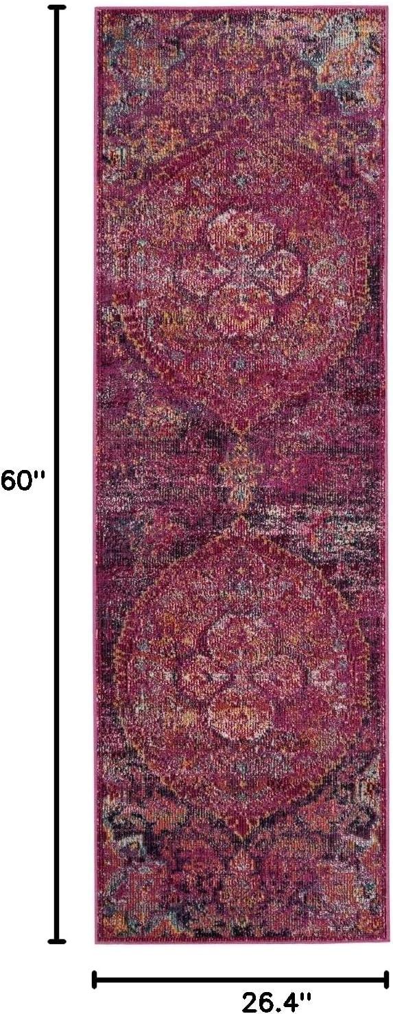 Crystal CRS512 Power Loomed Area Rug - Fuchsia/Purple - 5'x8' - Safavieh.