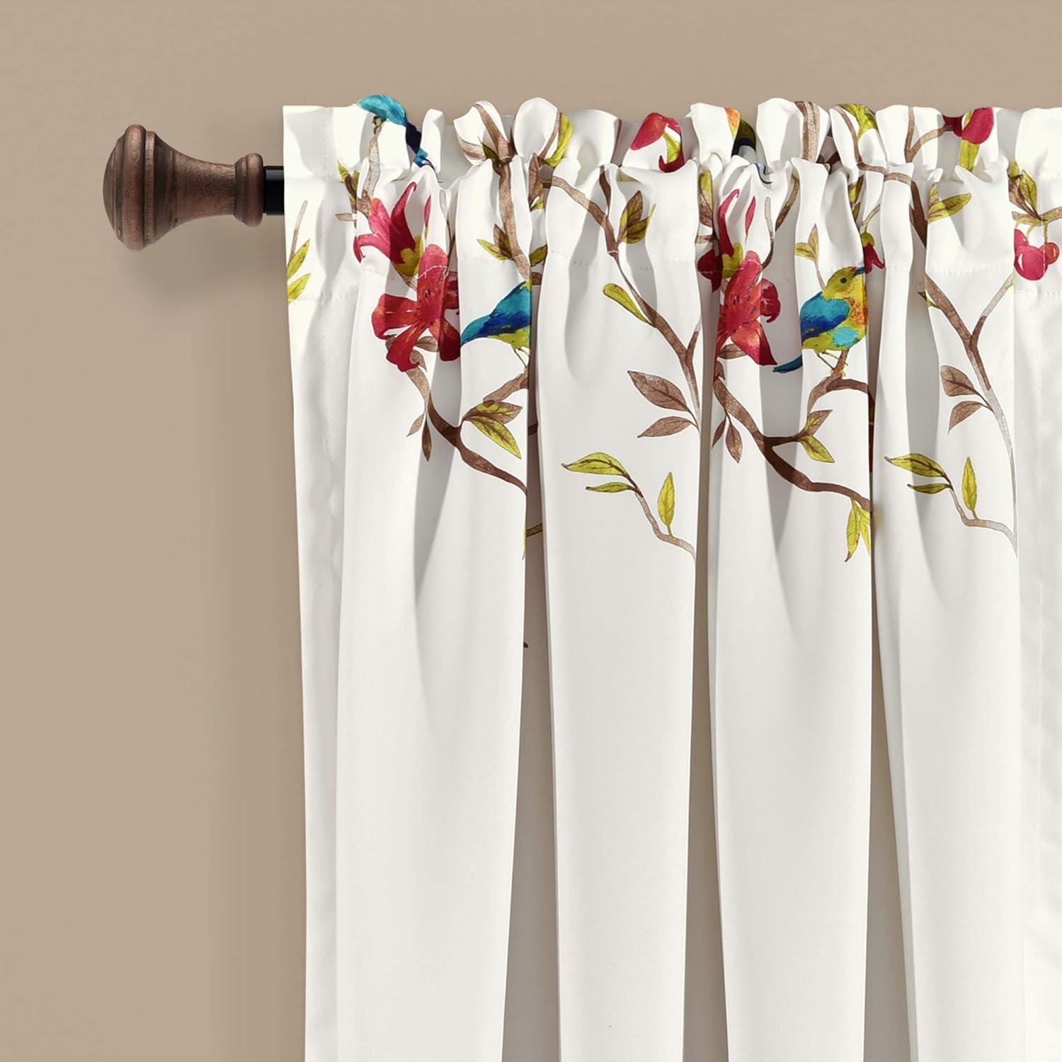 Set of 2 Neela Birds Light Filtering Window Curtain Panels - Lush Décor