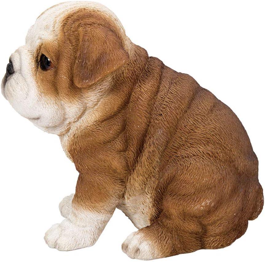 Hand-Painted Resin Bulldog Puppy Collectible Figurine