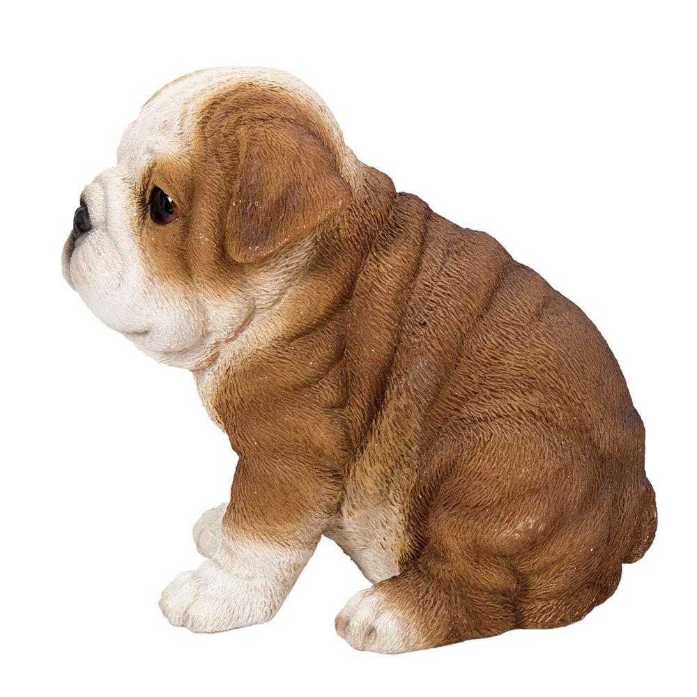 Hand-Painted Resin Bulldog Puppy Collectible Figurine
