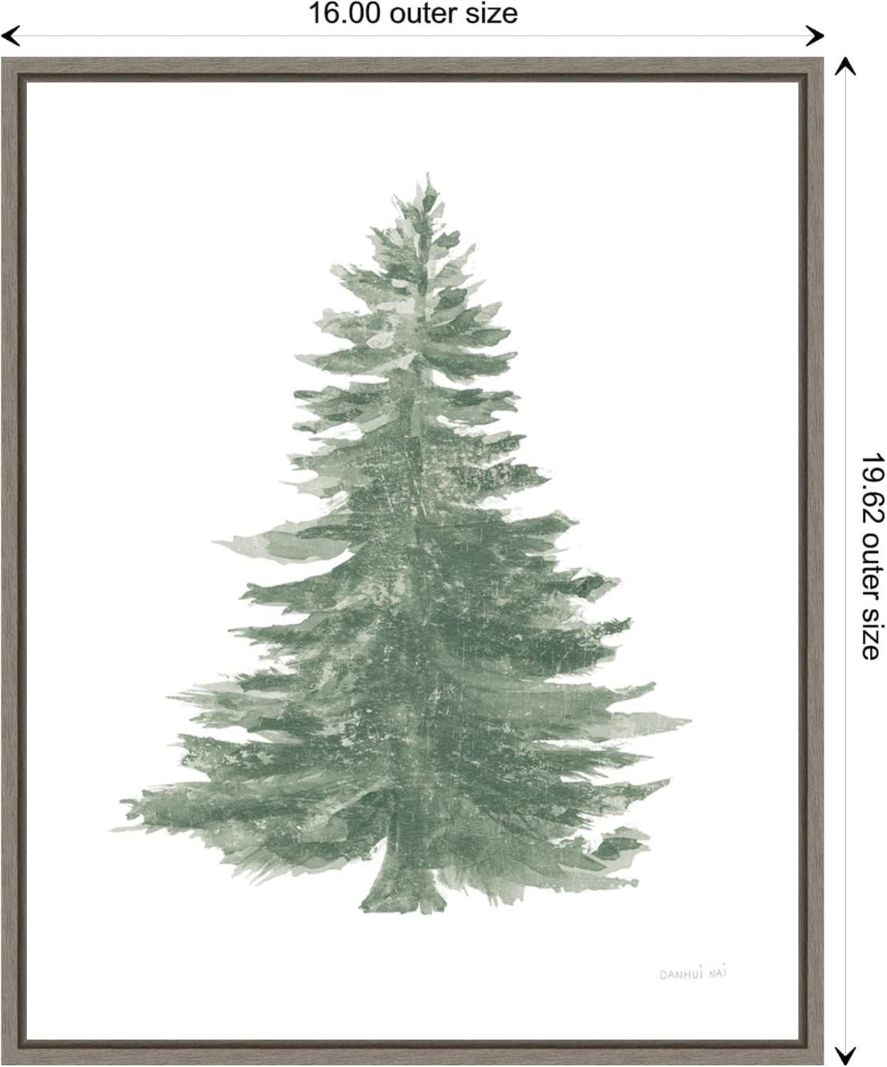 Amanti Art Floursack Holiday Tree by Danhui Nai Canvas Wall Art Print Framed 16 x 20-in.