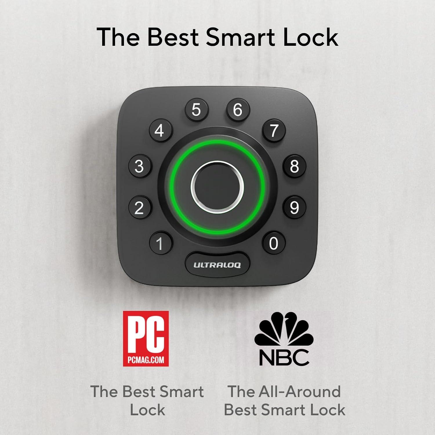 U-Tec U-Bolt Pro Bluetooth 6-in-1 Fingerprint and Keypad Smart Home Lock