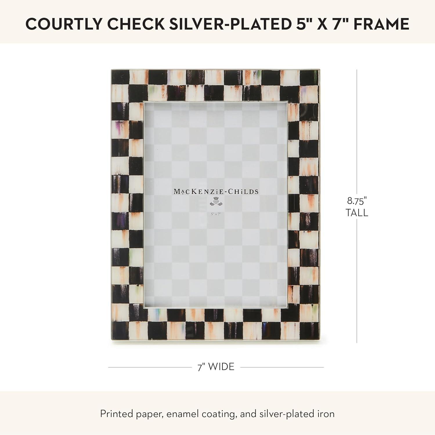 MacKenzie-Childs Sterling Check Plated 5"X7" Frame
