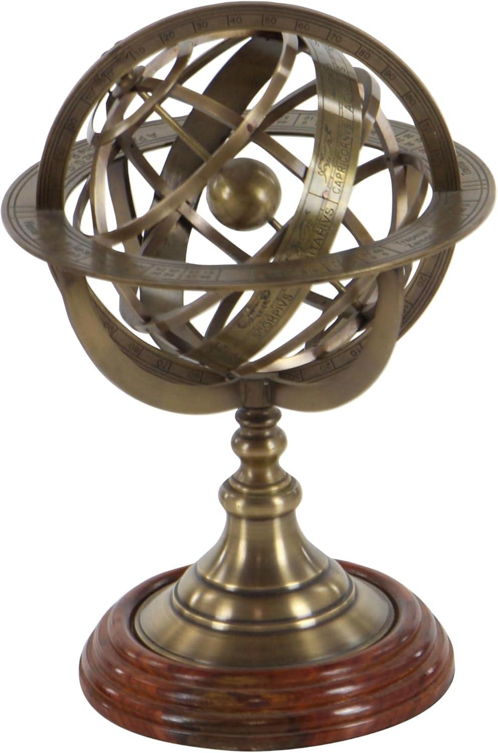 Thor Brass Globe Armillary Unique Table Decor