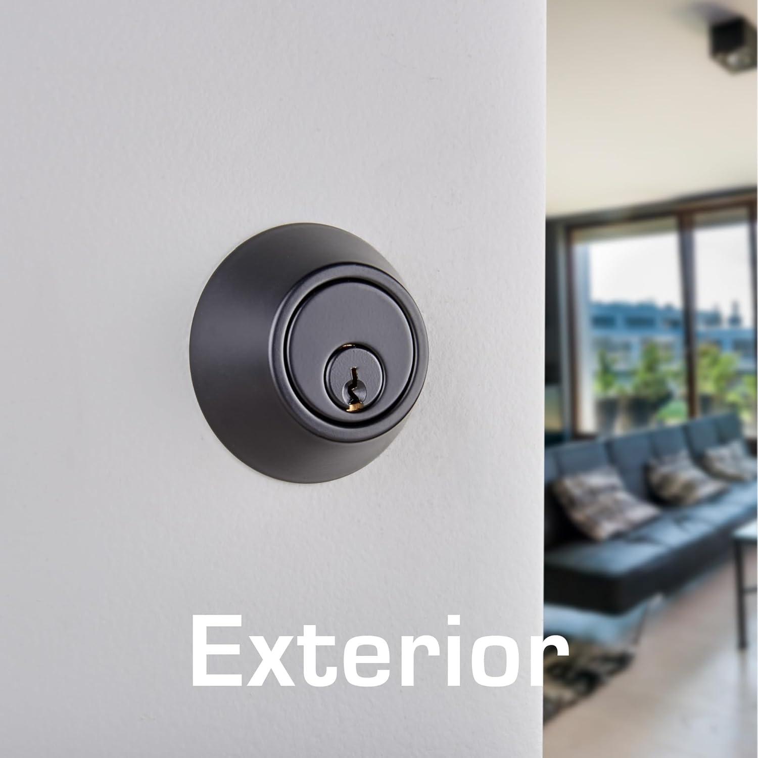 BRINKS Commercial - Single Cylinder Deadbolt Lock, Matte Black Finish - Meets ANSI Grade 1 Standards and has 3-Hour UL Fire Rating