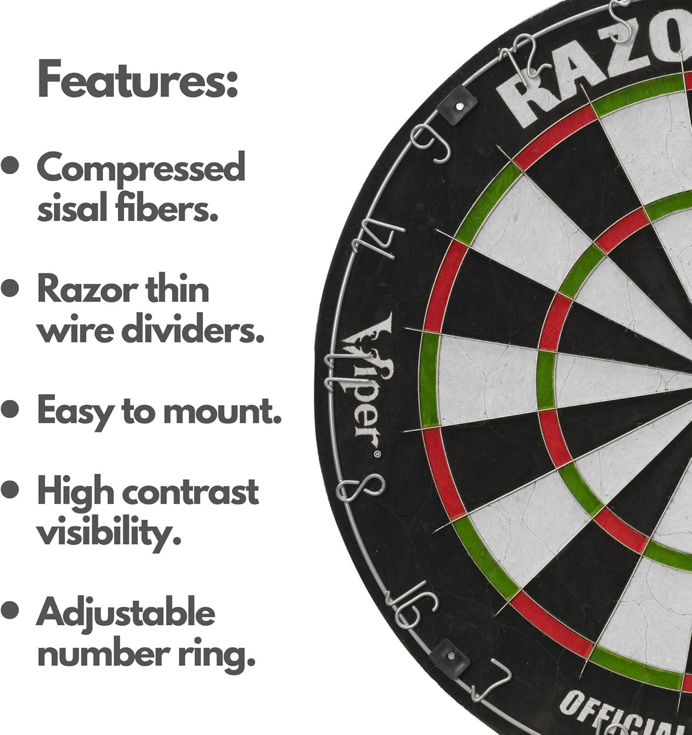 Razorback Sisal Bristle Dartboard