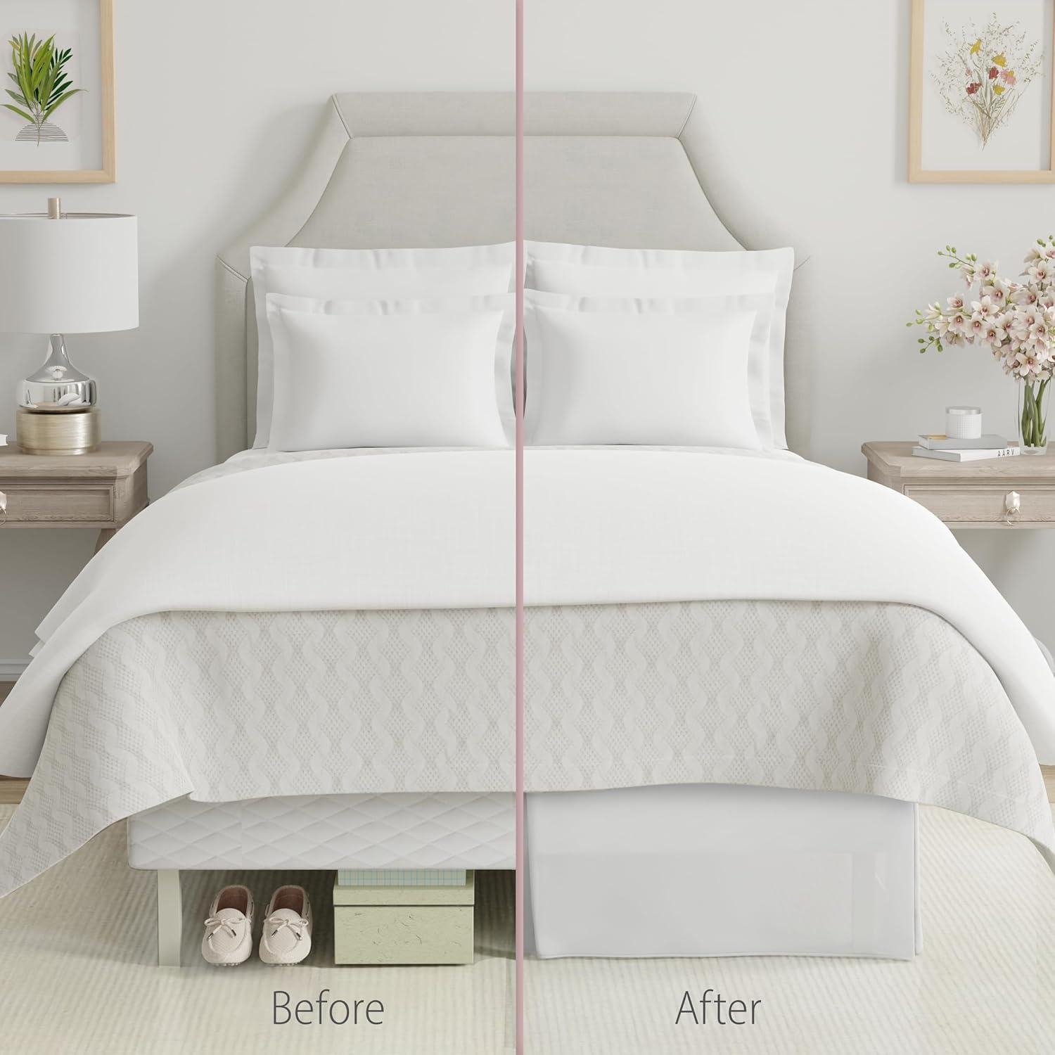 Fresh Ideas Pleated Wrinkle Resistant Wrap Around Bed Skirt