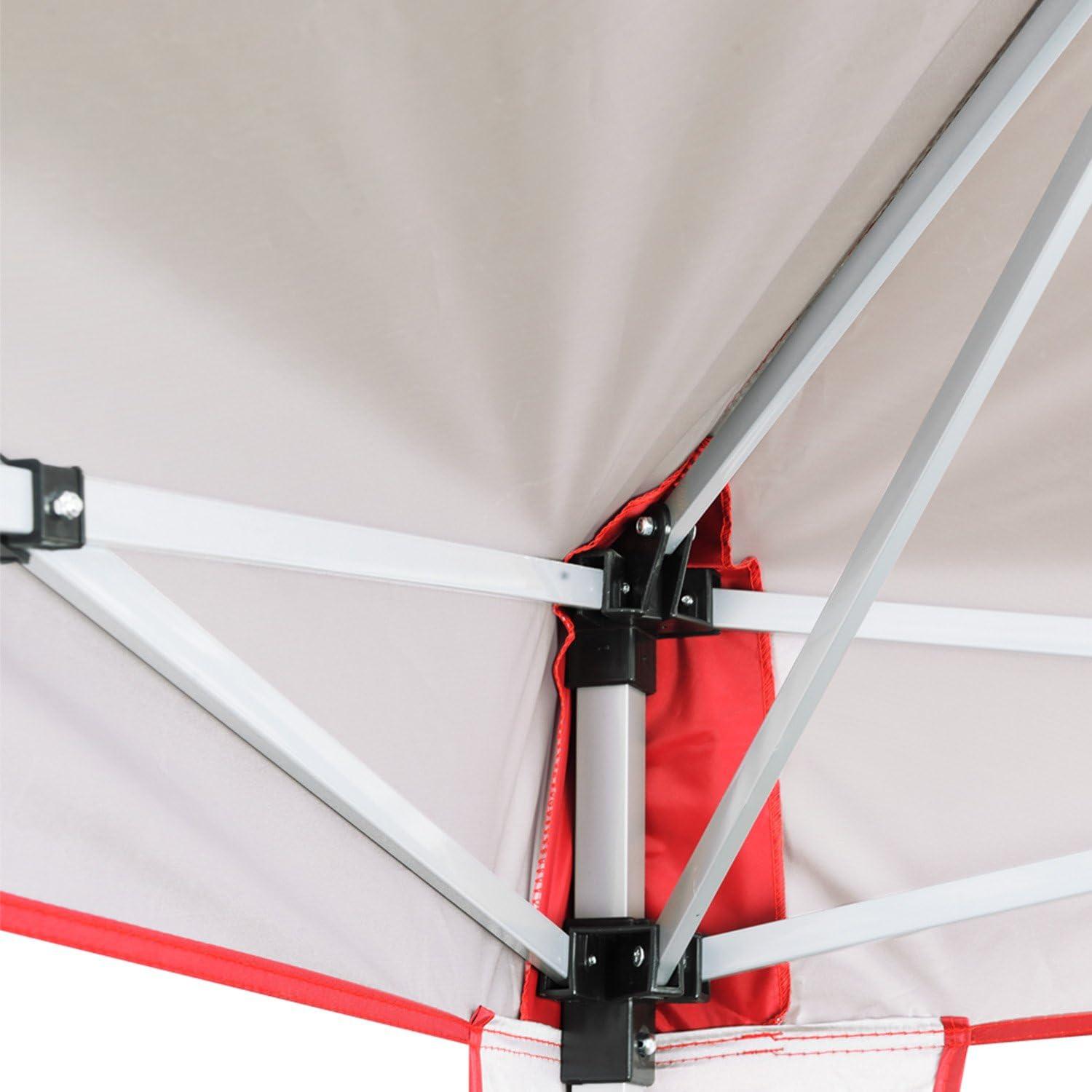 Ainfox 10 x 10 ft Pop up Canopy Tent, Instant Outdoor Canopies, Shade Tents with Carrying Bag,Red