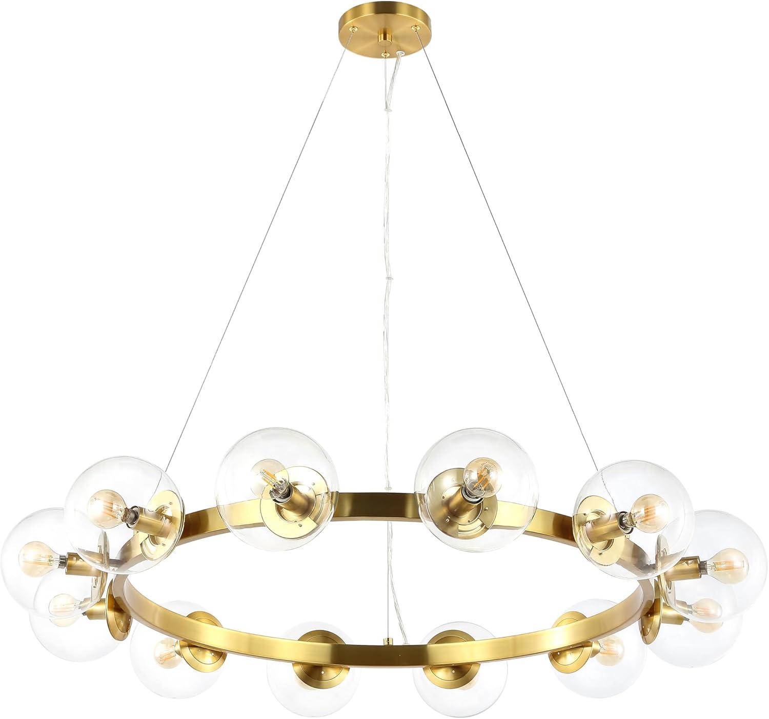 Rylian 12 Light 38" Chandelier - CHA4063 - Brass - Safavieh