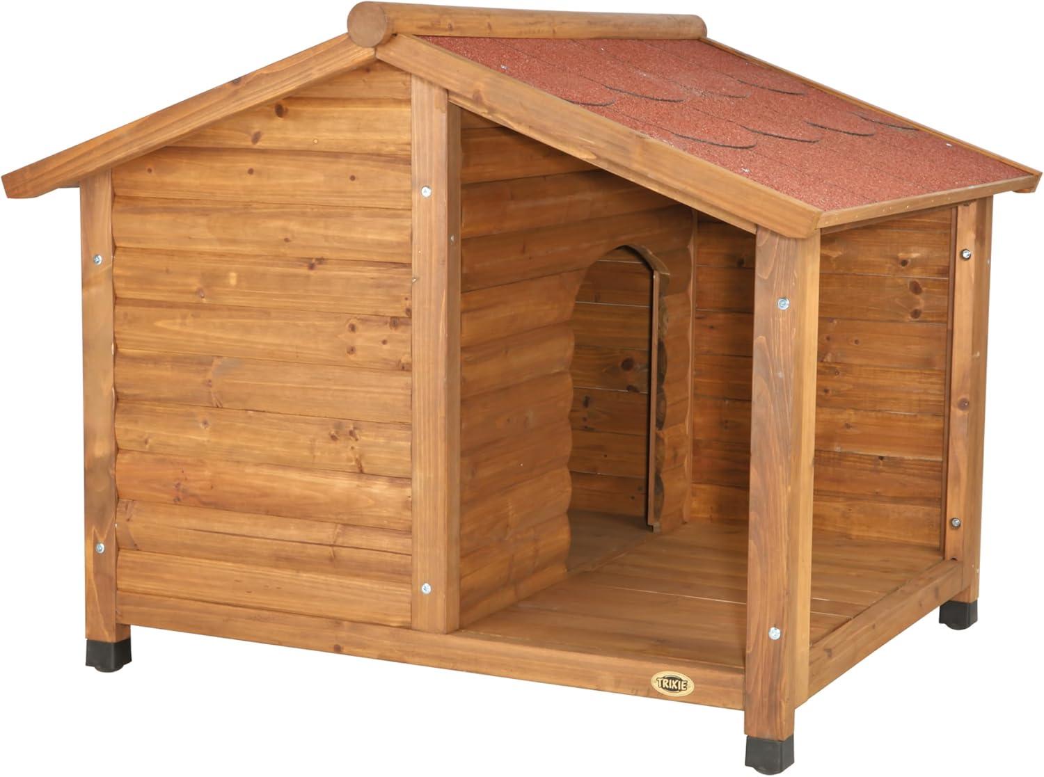 TRIXIE TRIXIE Natura Weatherproof Outdoor Lodge Dog House, Elevated Floor