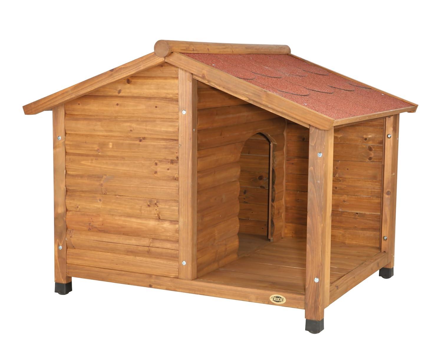 TRIXIE TRIXIE Natura Weatherproof Outdoor Lodge Dog House, Elevated Floor