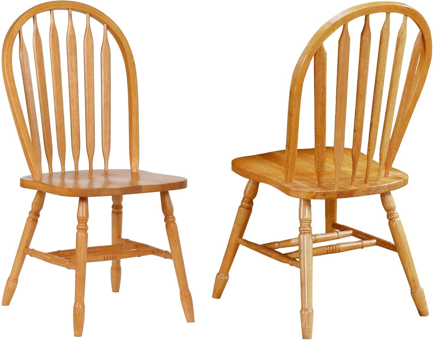 Besthom Solid Wood Windsor Arrowback Dining Chairs (Set of 2)
