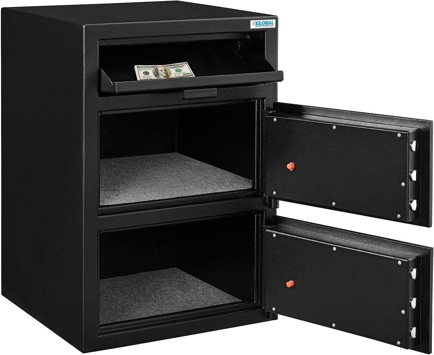 Ningbo Safewell 493491 Global Industrial B-Rate Depository Safe Front Loading with 2 Doors, Digital Lock - 20 x 20 x 30 in.