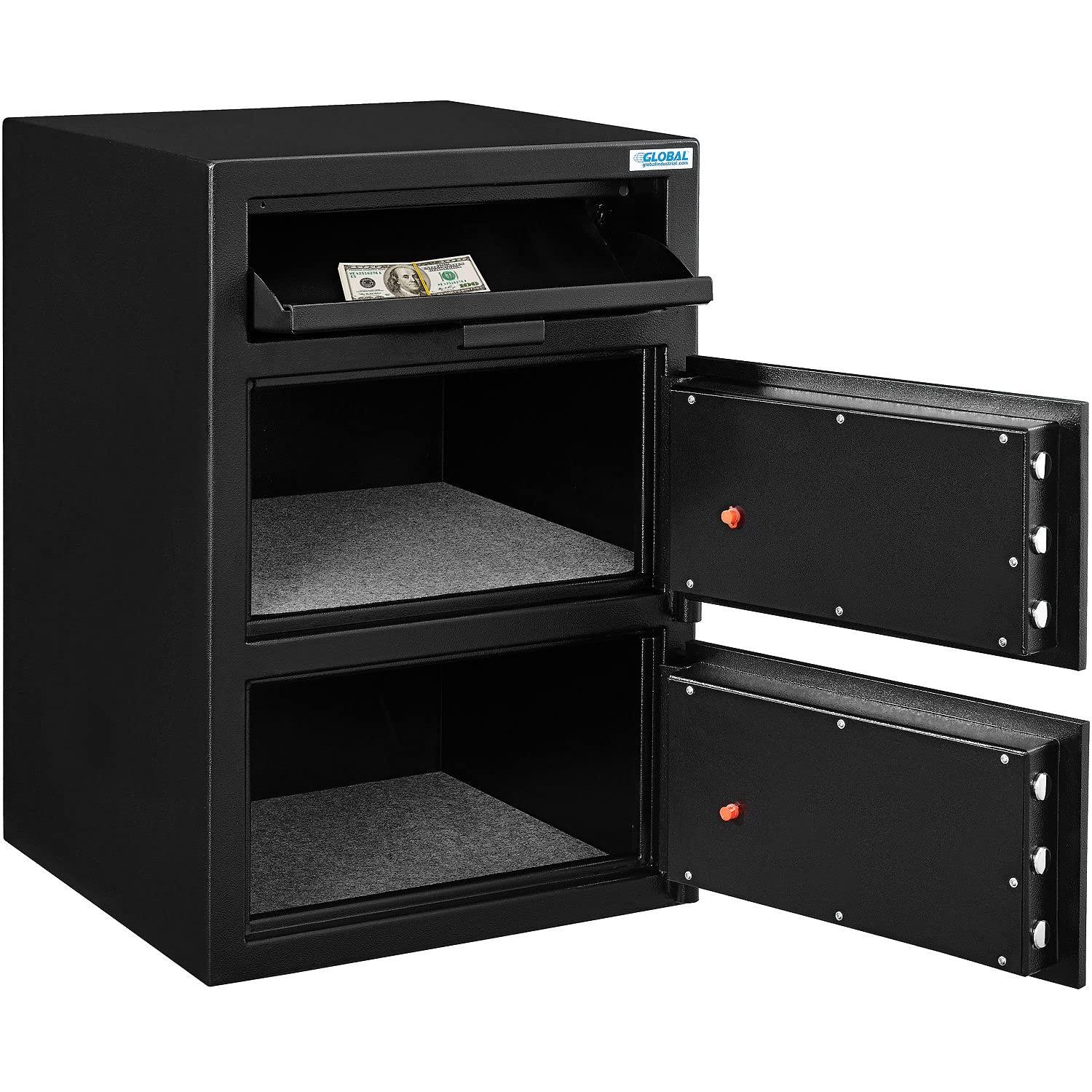 Ningbo Safewell 493491 Global Industrial B-Rate Depository Safe Front Loading with 2 Doors, Digital Lock - 20 x 20 x 30 in.