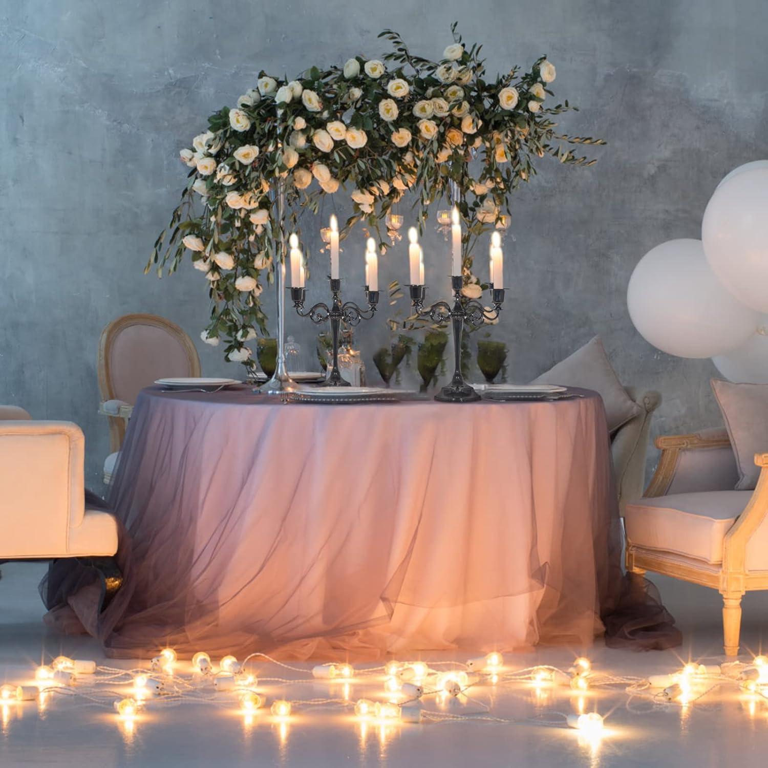 HYEASTR Metal Candelabra 5 Arm Candle Holder for Candlelight Dinner, Retro Candle Stand for Table Decor Centerpiece, Vintage Candlestick for Wedding Halloween Event - Black