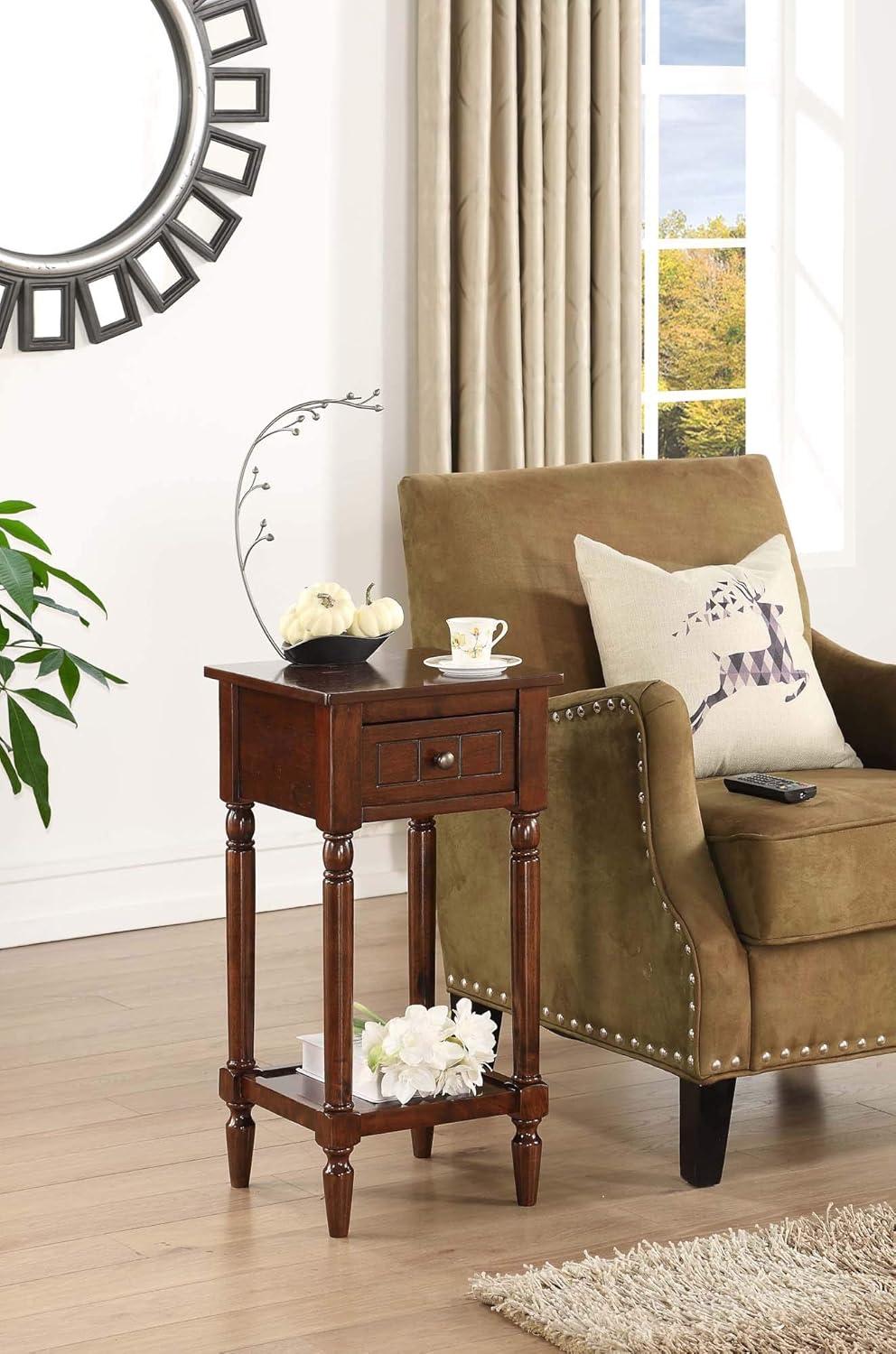 French Country Dark Gray Wirebrush Khloe Accent Table