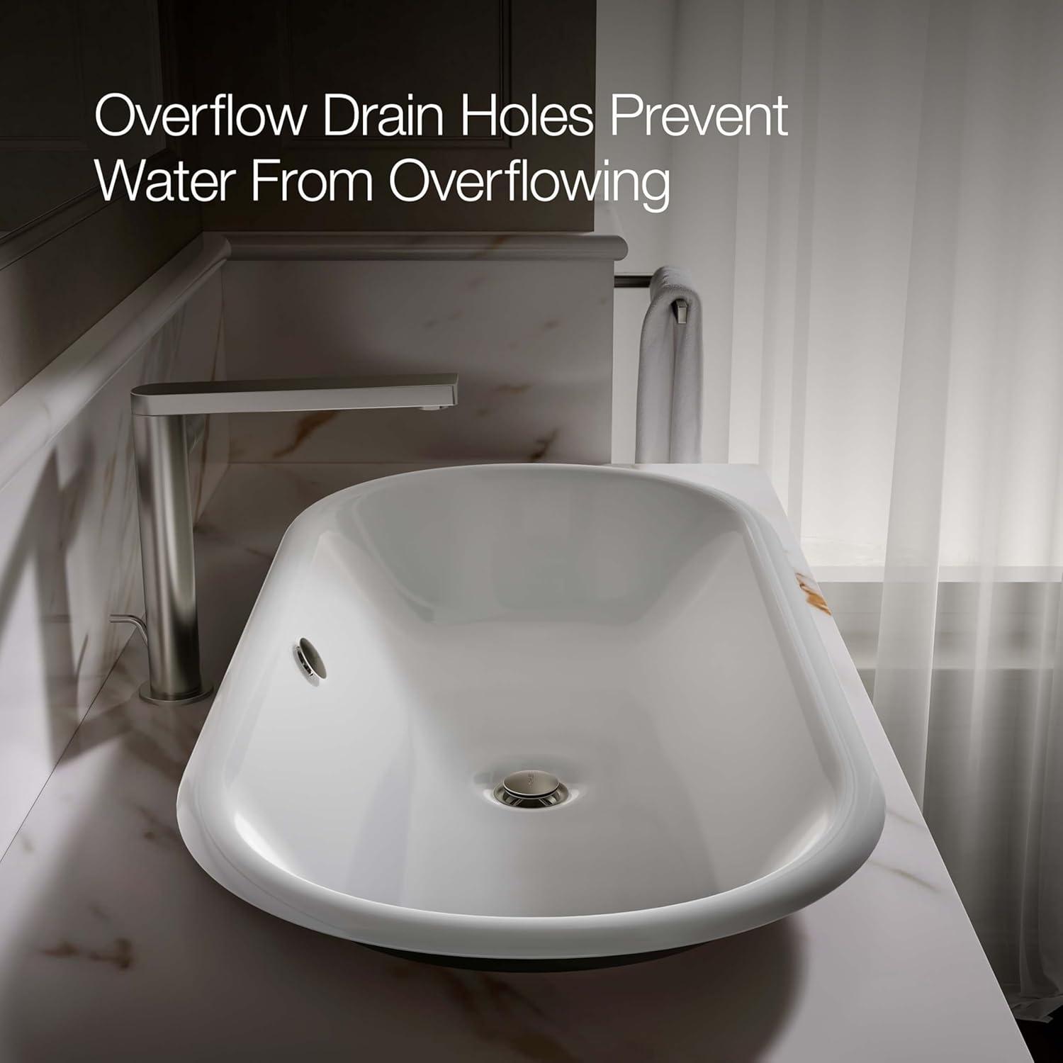 Iron Plains Capsule Vessel/Drop-In/Under-Mount Bathroom Sink with Iron Gate Painted Underside