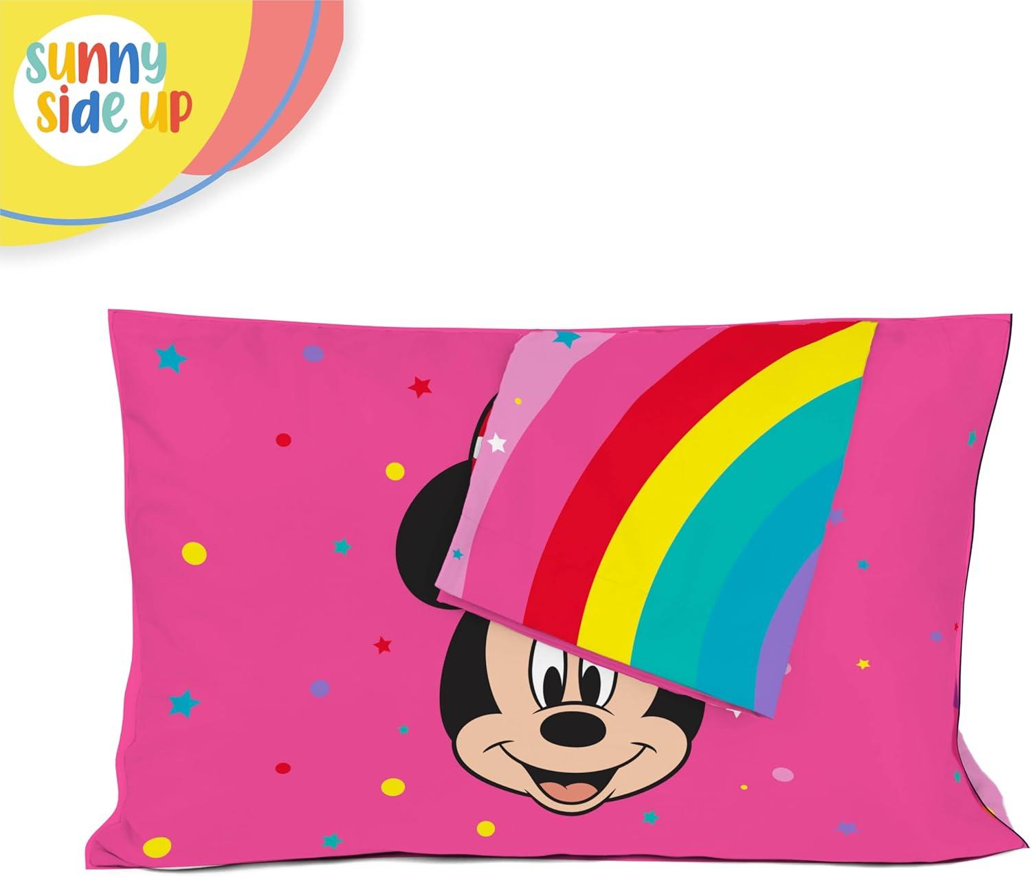 Kids Pink Minnie Mouse Reversible Microfiber Pillowcases Set