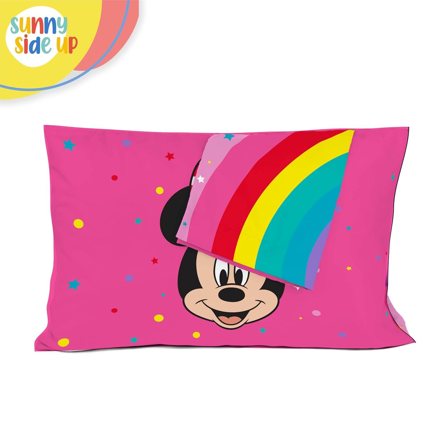 Kids Pink Minnie Mouse Reversible Microfiber Pillowcases Set