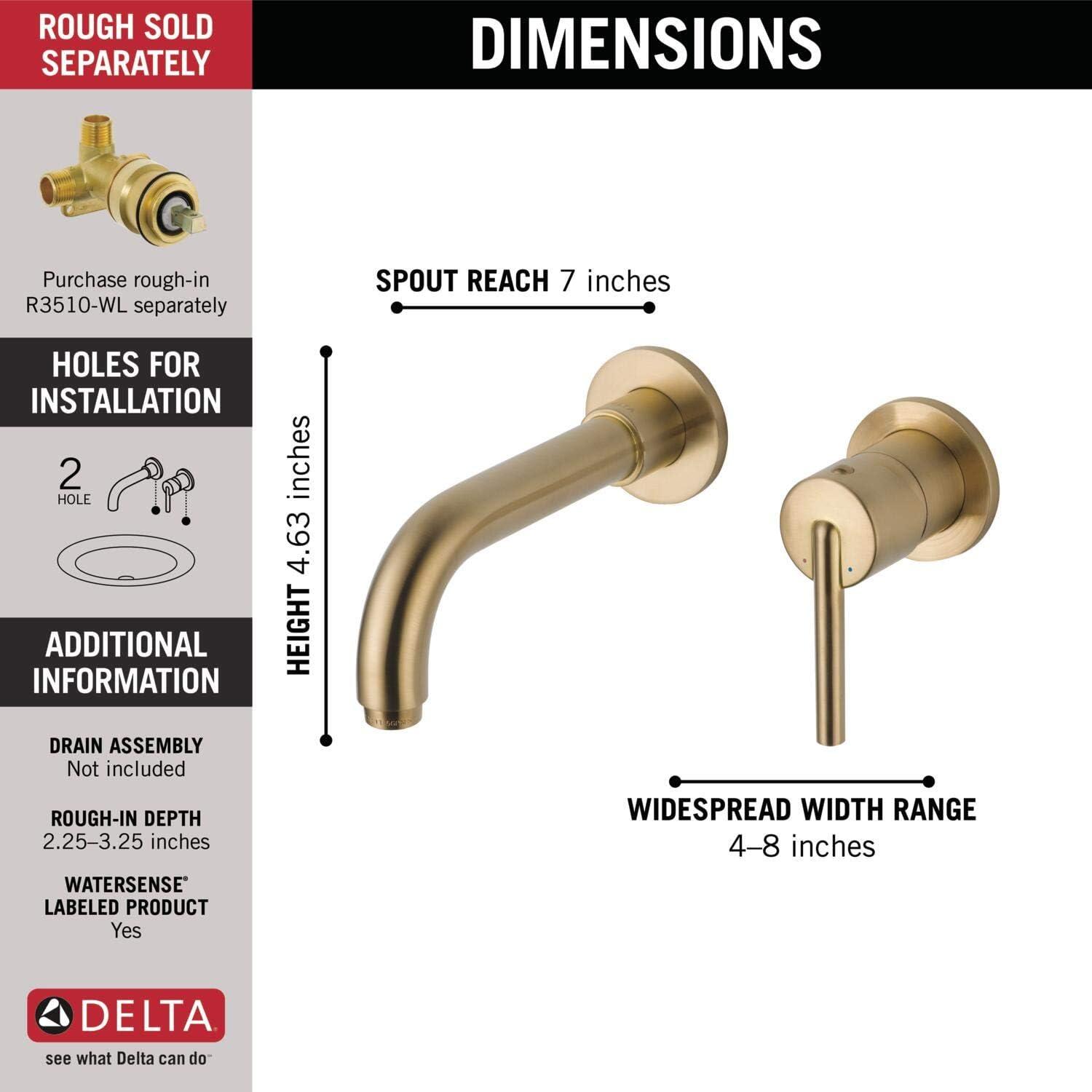 Trinsic Contemporary Bronze Wall-Mounted Bathroom Faucet