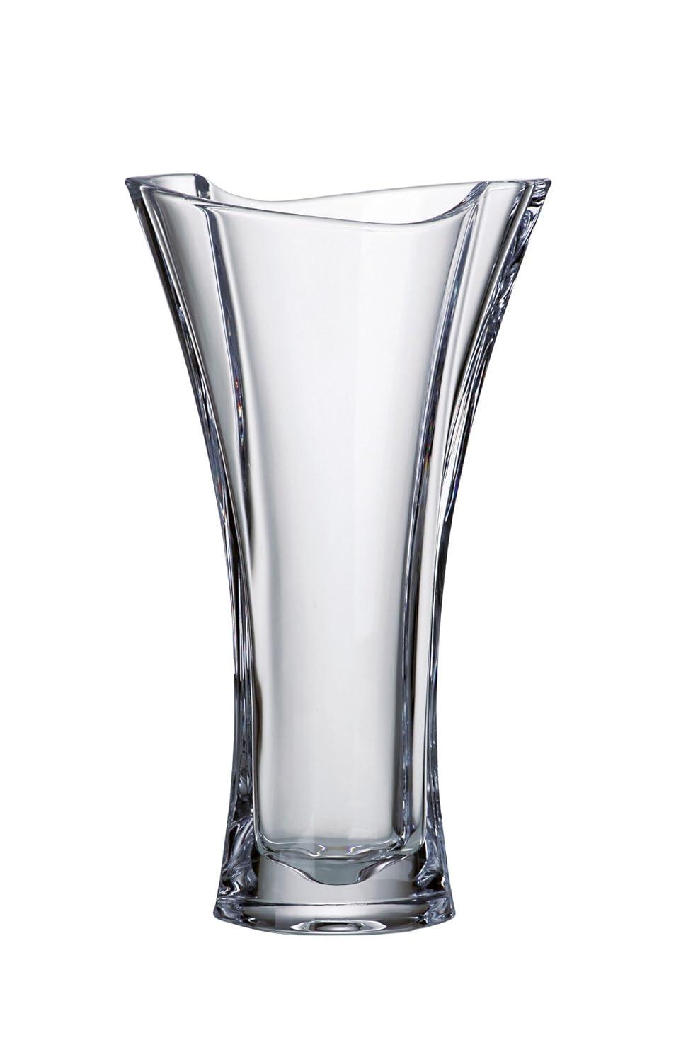 Elegant Clear Crystal Trumpet Vase for Table Decor