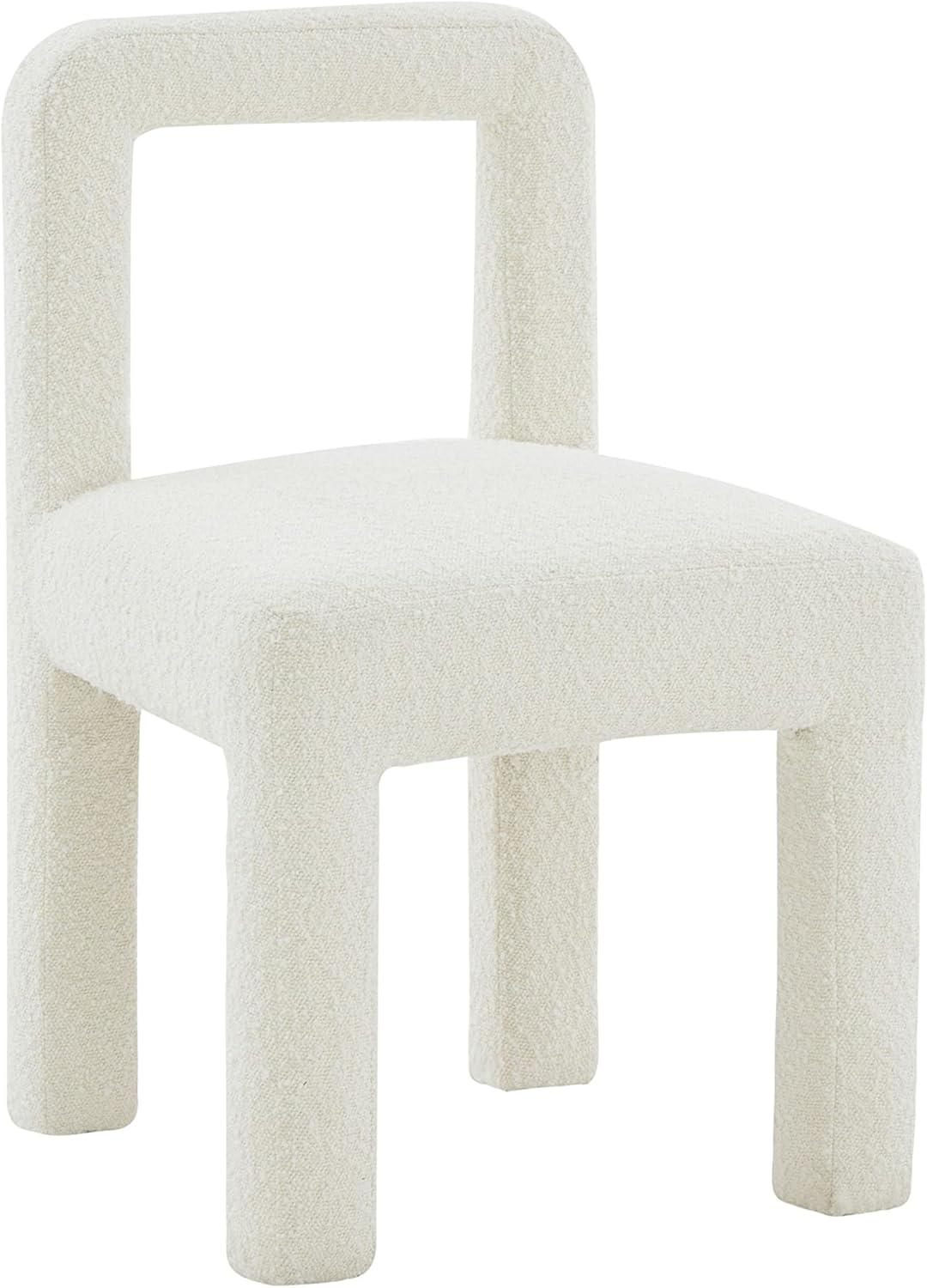 Hazel Cream Boucle Upholstered Pine Dining Chair