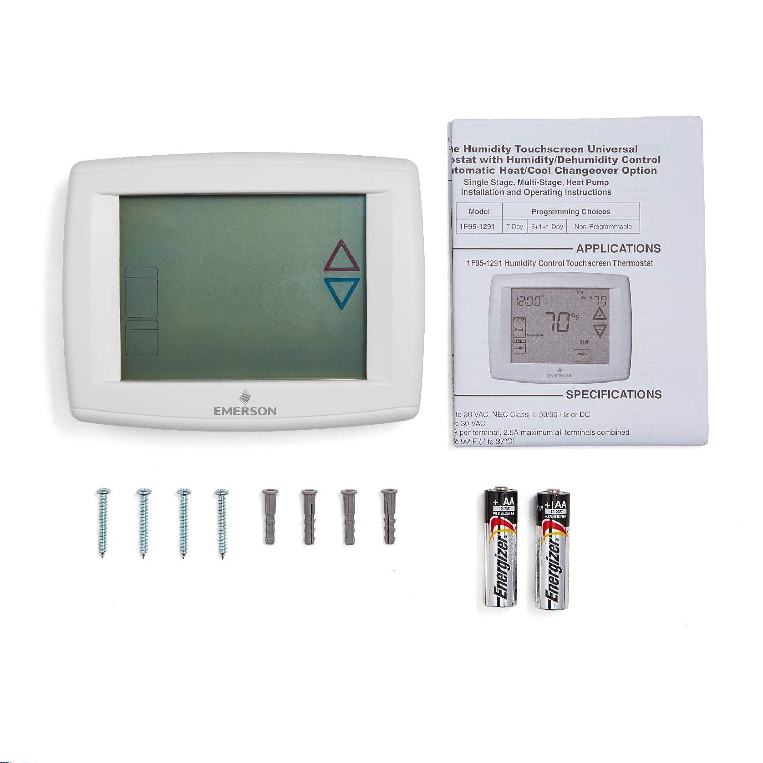 Emerson 1F95-1291 7-Day Touchscreen Thermostat with Humidity Control