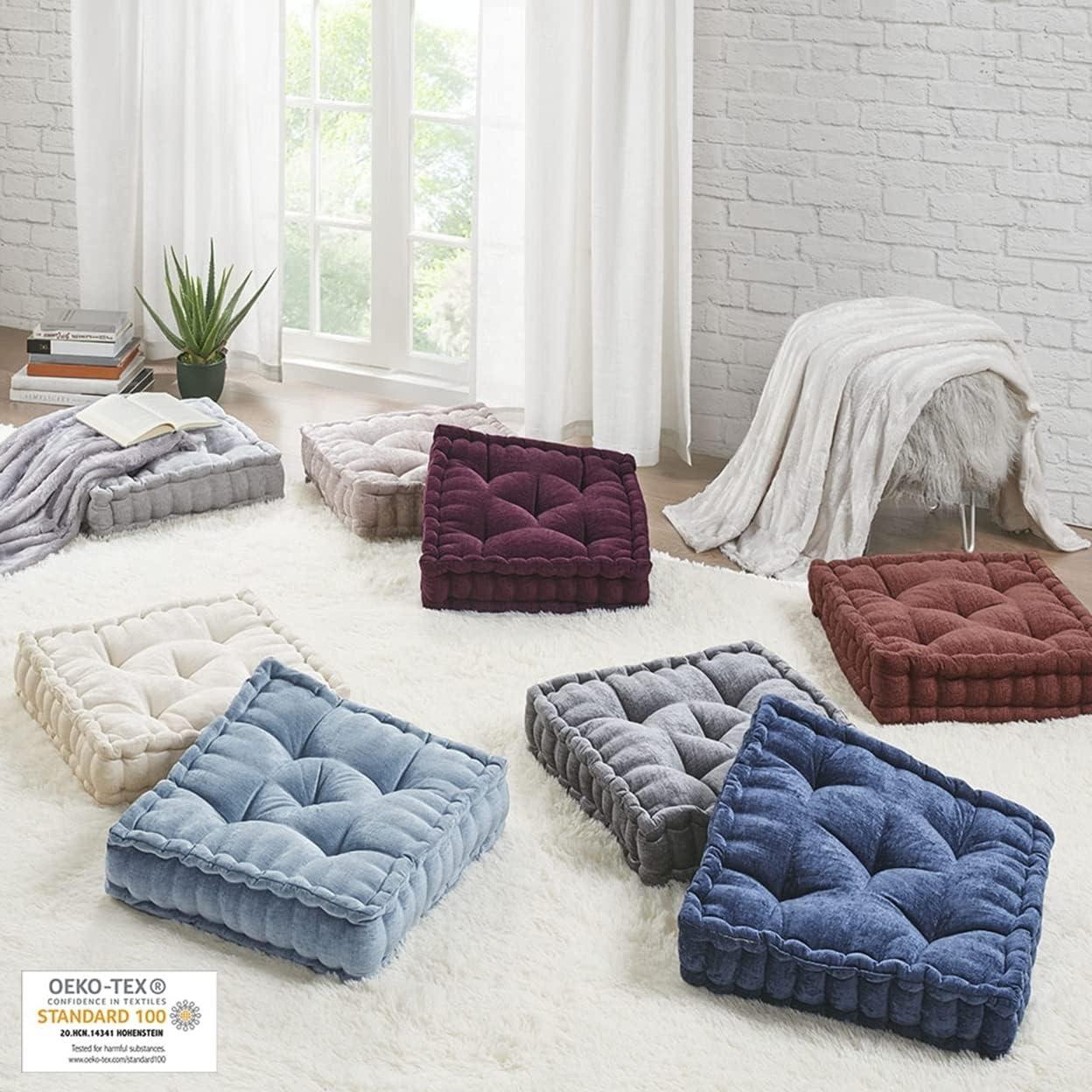 Intelligent Design Azza Poly Chenille Square Floor Pillow Cushion