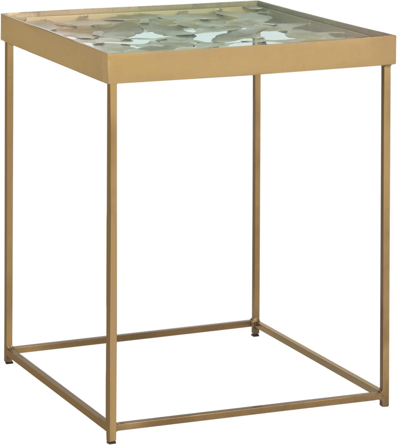 Lilian Leaf Side Table - Antique Brass - Safavieh.