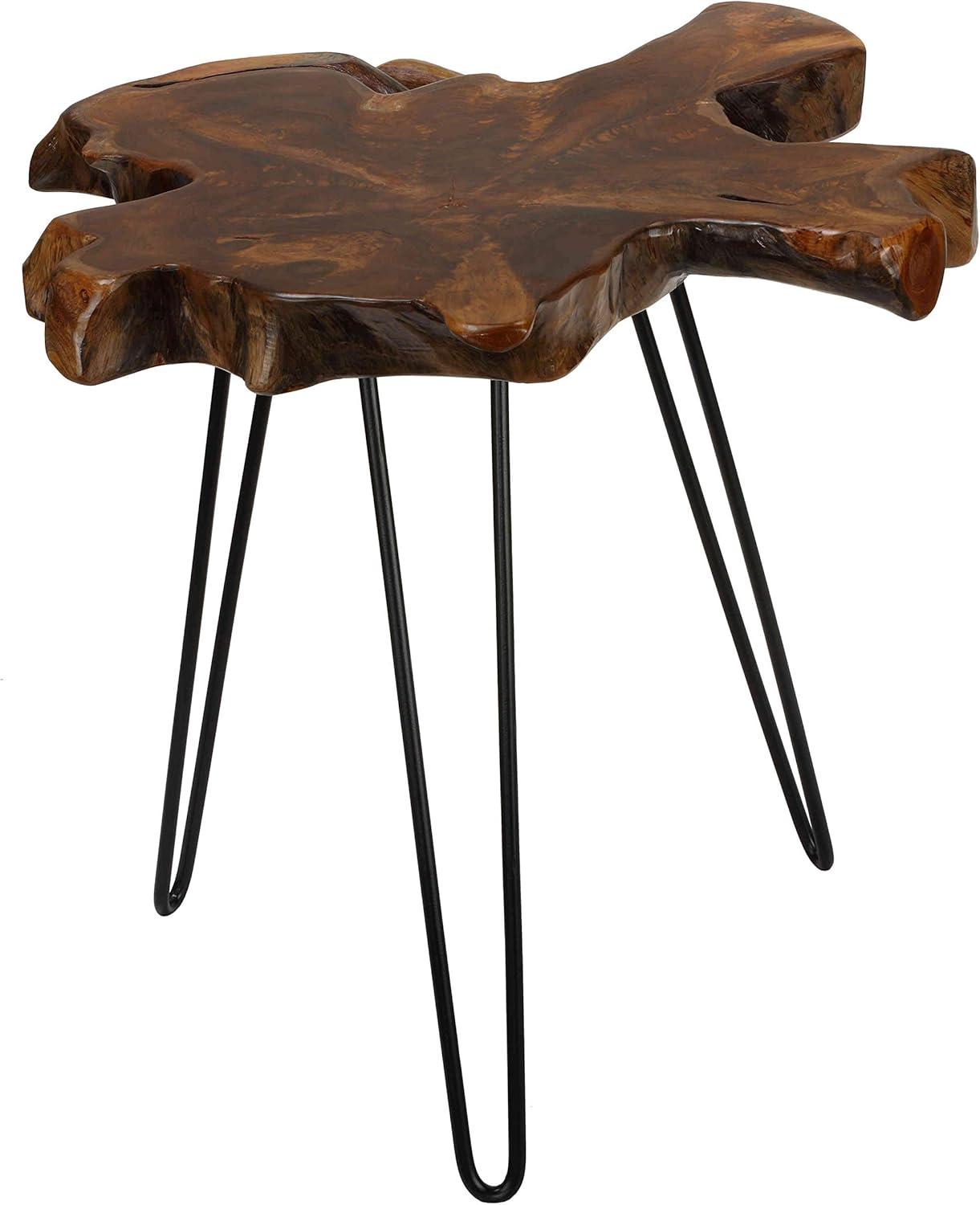 Bare Decor  Evan Accent End Table with Solid Teak Root Top