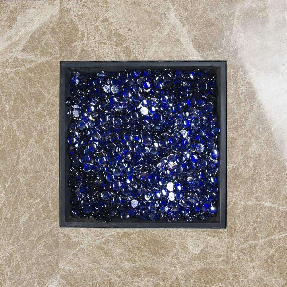 Indigo Blue Smooth Round Fire Glass for Fire Pits