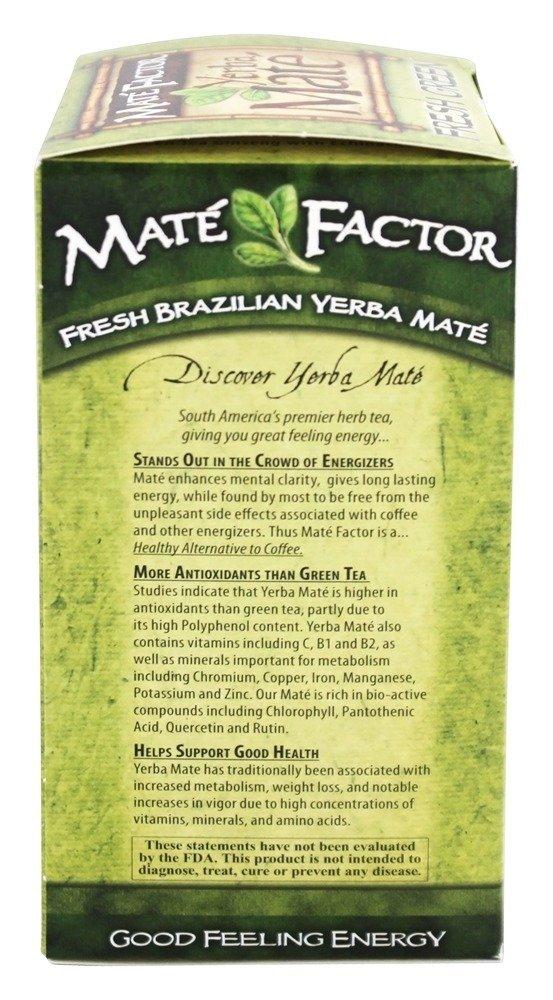 Mate Factor Fresh Green Organic Yerba Mate - Case of 6 - 24 Bags