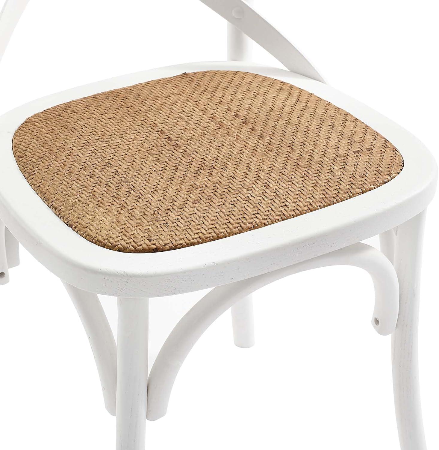 Modway Gear Dining Side Chair Set of 4 in White