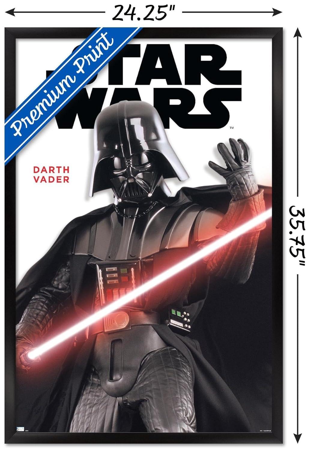 Trends International Star Wars: Saga - Darth Vader Feature Series Framed Wall Poster Prints Black Framed Version 22.375" x 34"