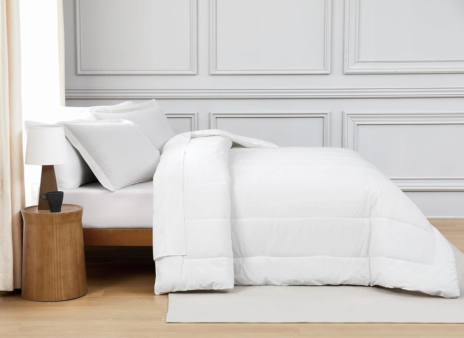 Brooklyn Loom 3pc King Oversized Percale Comforter Set White