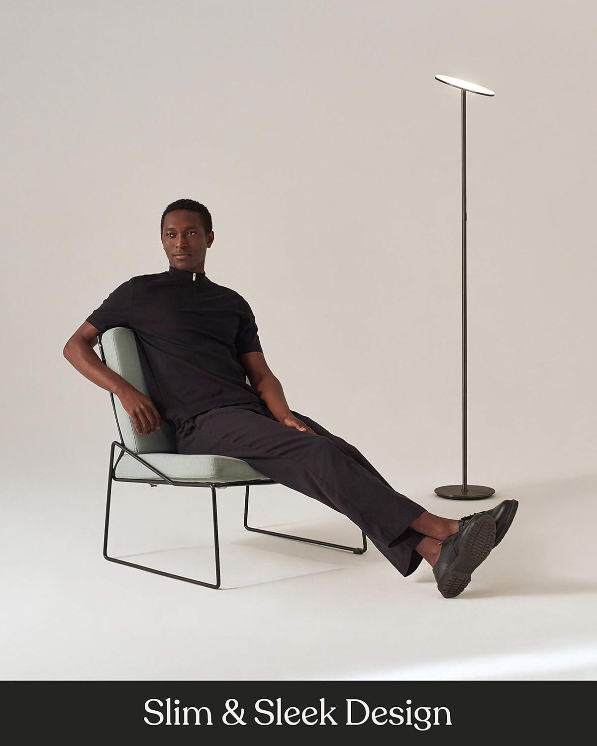 Brightech Sky Industrial 63 in. Dimmable LED Floor Lamp with Adjustable Head
