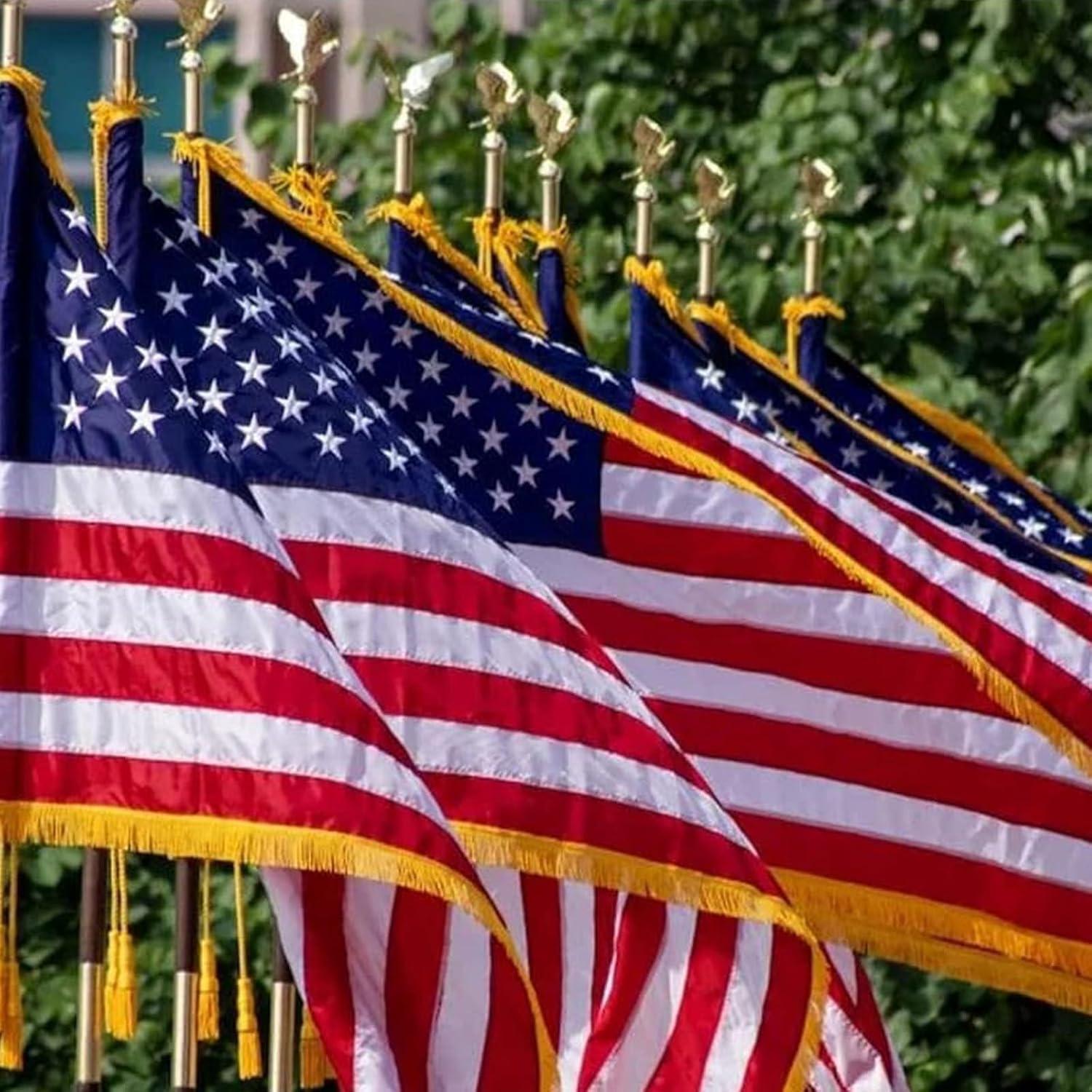 American flag USA flag 3x5FT-Embroidered Stars Flag Double Stitched Sewn Stripes Outdoors Indoors Heavy Duty flag Brass Grommets Banner