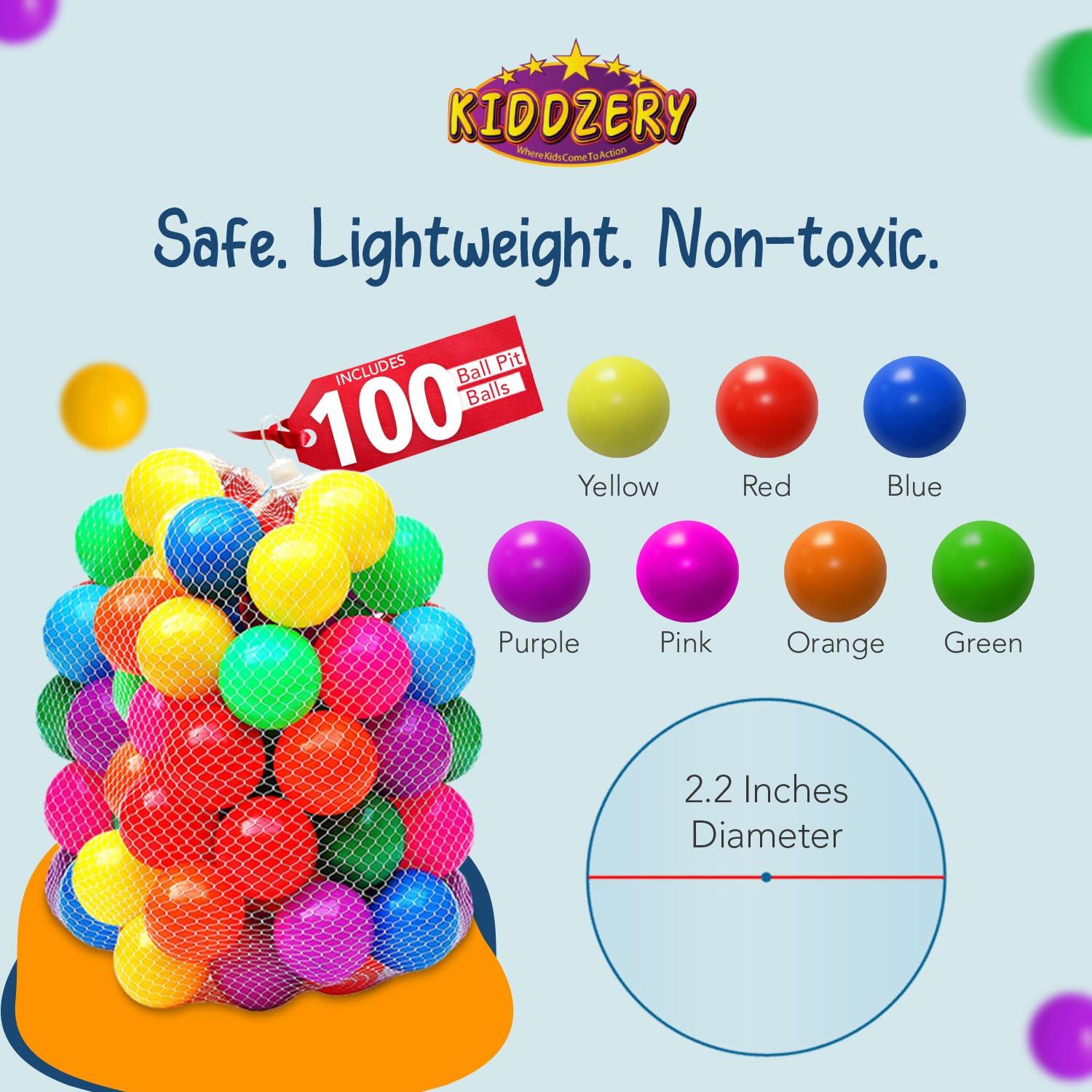 Kiddzery 3-in-1 Pop Up Tent Toddler Playhouse Set with Play Tunnel & Ball Pits