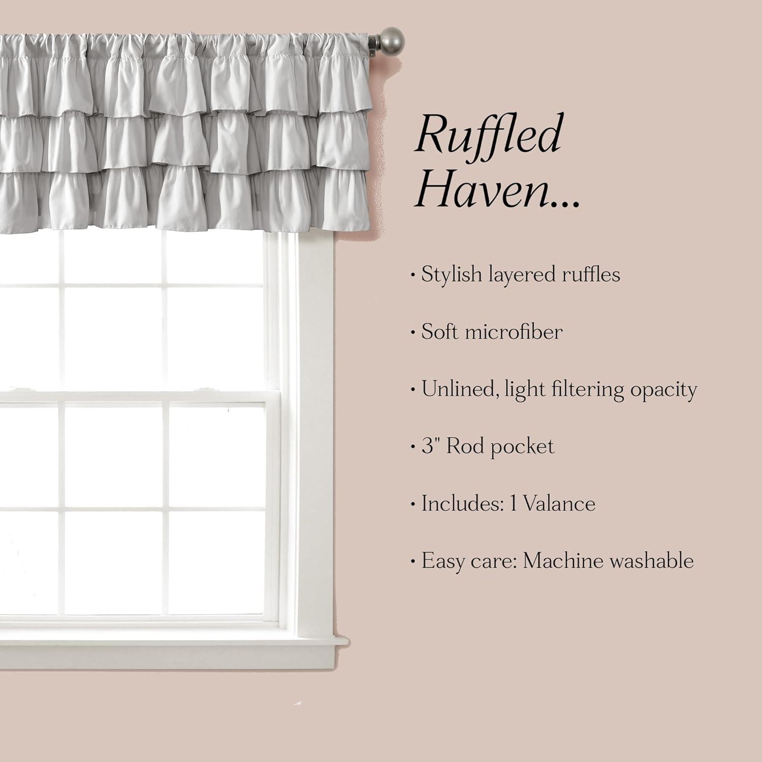 Lush Decor Belle Ruffled 84'' W Window Valance