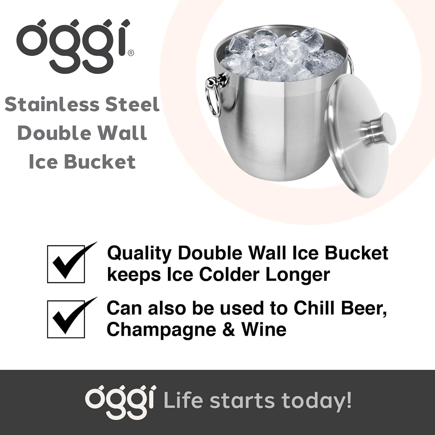 Oggi Barware Stainless Steel Champagne Ice Bucket