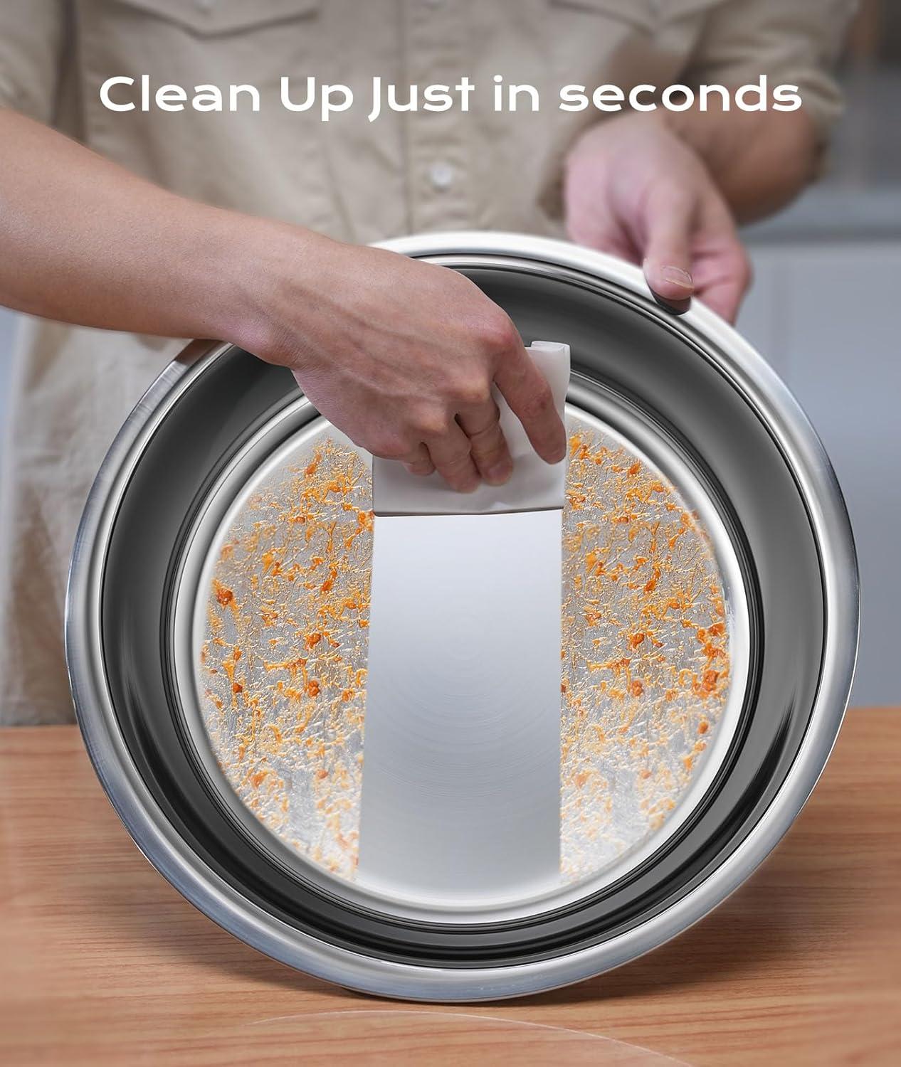 WhizMax Chafing Dish Buffet Set 2 Pack 5QT, Stainless Steel Round Chafing Dishes for Buffet with Lid Holder & Glass Lid, Gold