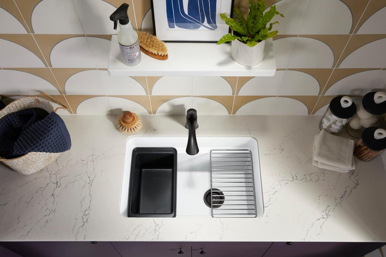 Cairn 27-1/2 in. X 18-5/16 in. X 12-5/8 in. Undermount Utility Sink