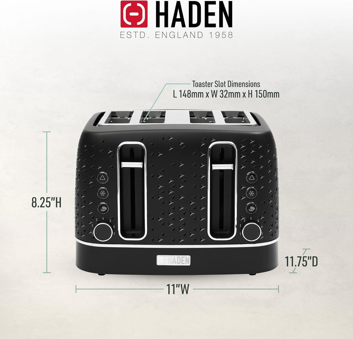 HADEN Starbeck Black 4-Slice Toaster