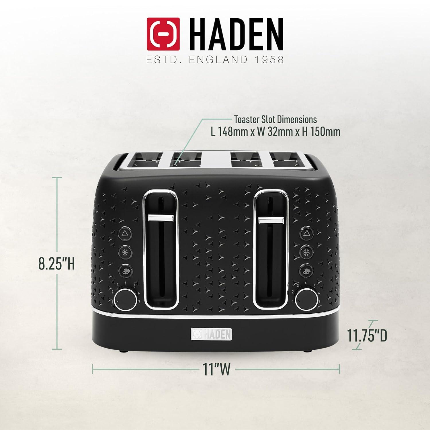 HADEN Starbeck Black 4-Slice Toaster