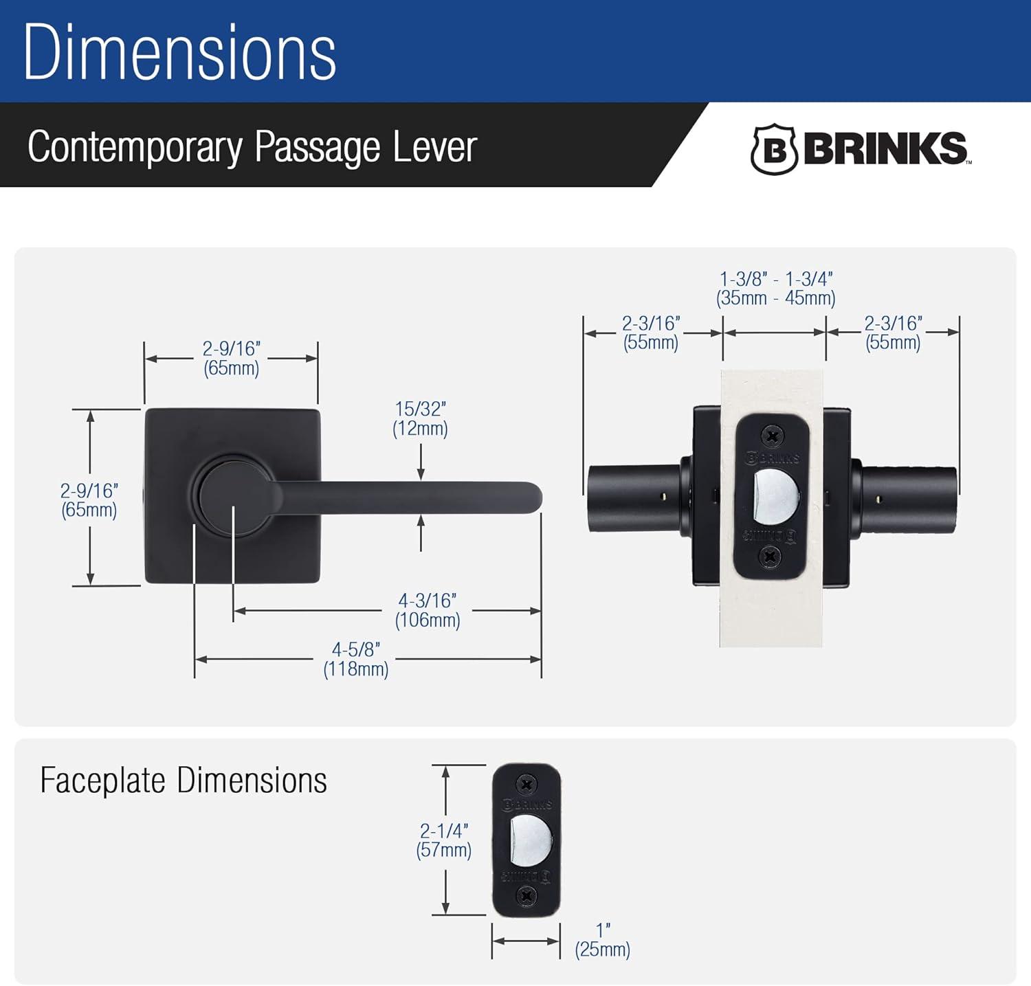 Brinks Mendocino Contemporary Passage Lever