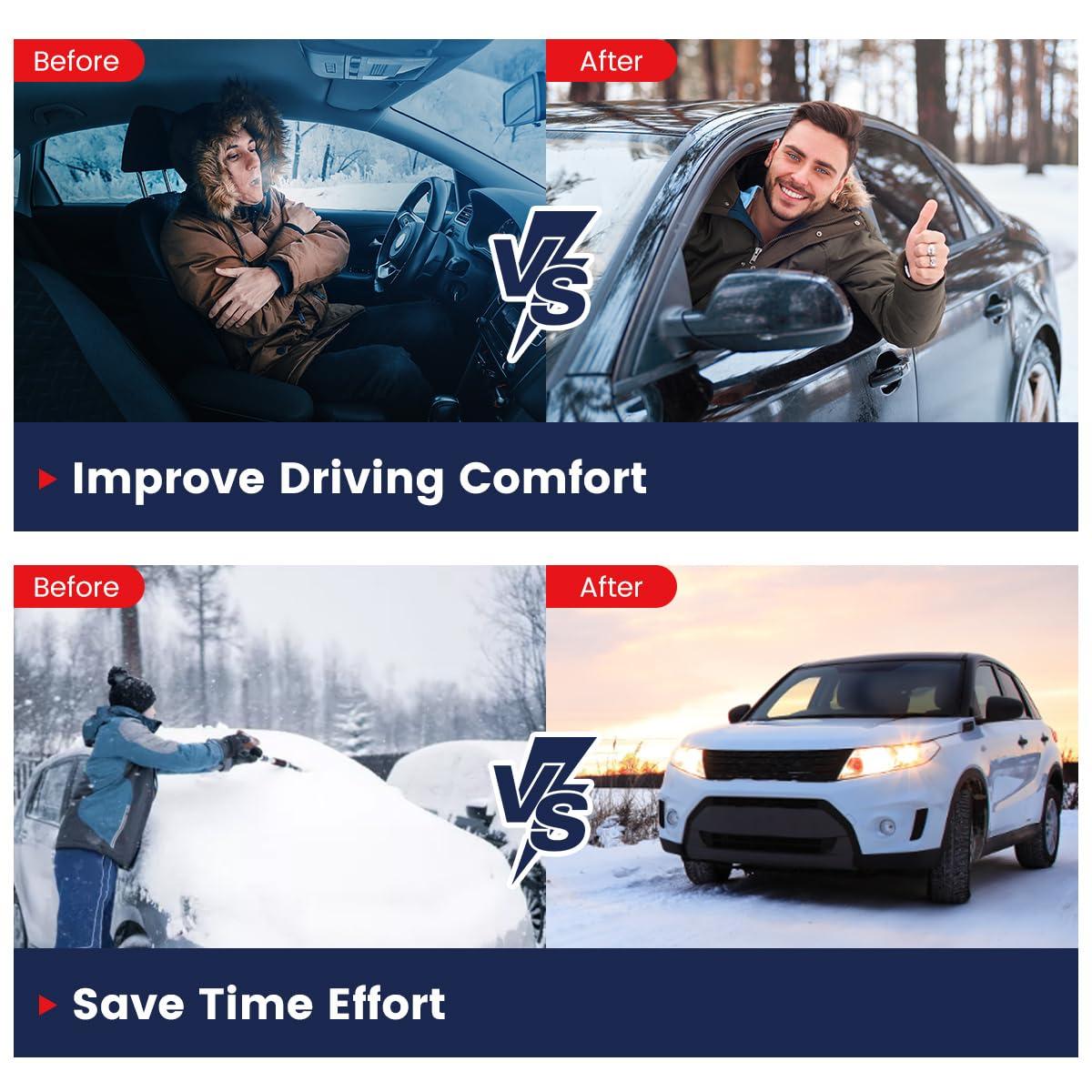 Audew Diesel Air Heater, 12V DC & 110V AC 8KW Horizontal All-In-One Portable Parking Heater with App Control, Altitude Modeand Automatic Start and Stop for RV Garage Camper Black 2025Upgraded, Black