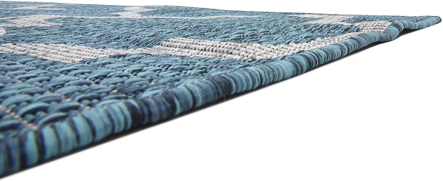 Unique Loom 8' 0 x 11' 4 Rectangle Indoor/Outdoor Trellis Teal Area Rug