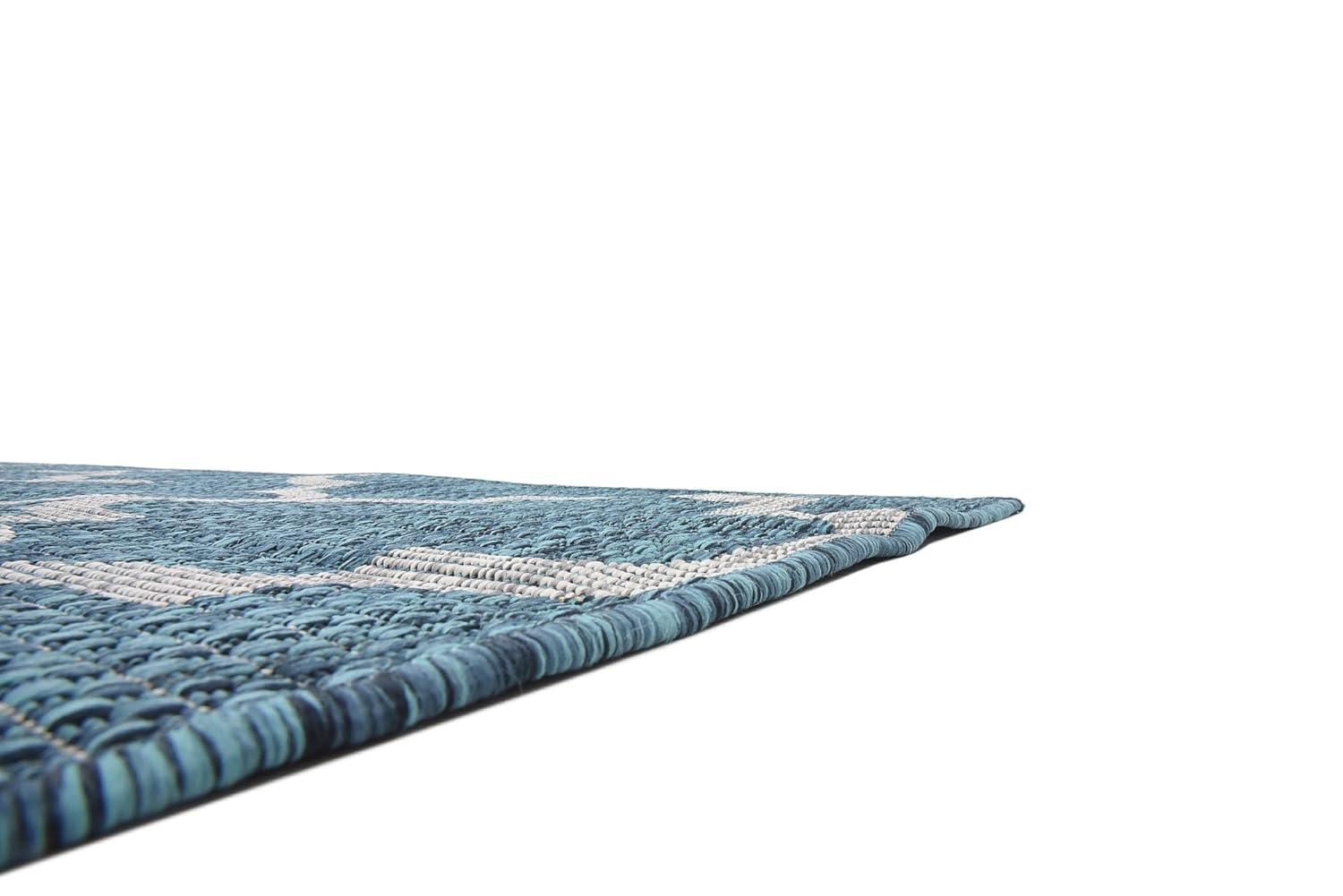 Unique Loom 8' 0 x 11' 4 Rectangle Indoor/Outdoor Trellis Teal Area Rug